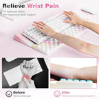 Ospelelf Keyboard Wrist Rest Comfortable Ergonomic Keyboard Stand Riser Holder - Image 2