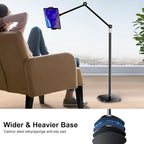 OATSBASF Tablet Floor Stand, Overhead Bed Phone Mount, Height & 360 Degree - Image 2