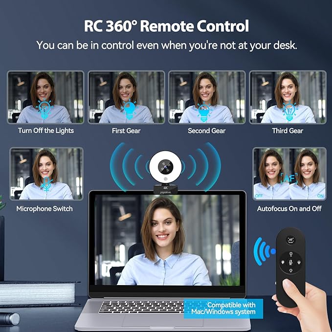 papalook 4K Autofocus Webcam - Image 5