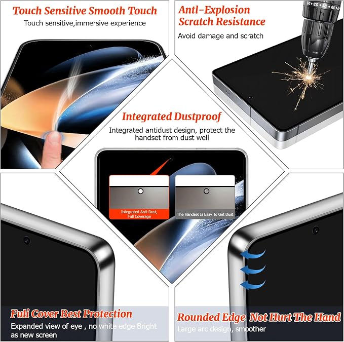2 Pack Galaxy S24 Plus/S25 Plus Matte Screen Protector, 9H Hardness Tempered - Image 5
