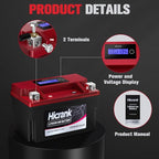 YTZ10S Lithium 12V 6Ah 360CCA LiFePO4 Motorcycle Battery, Powersports Battery - Image 3