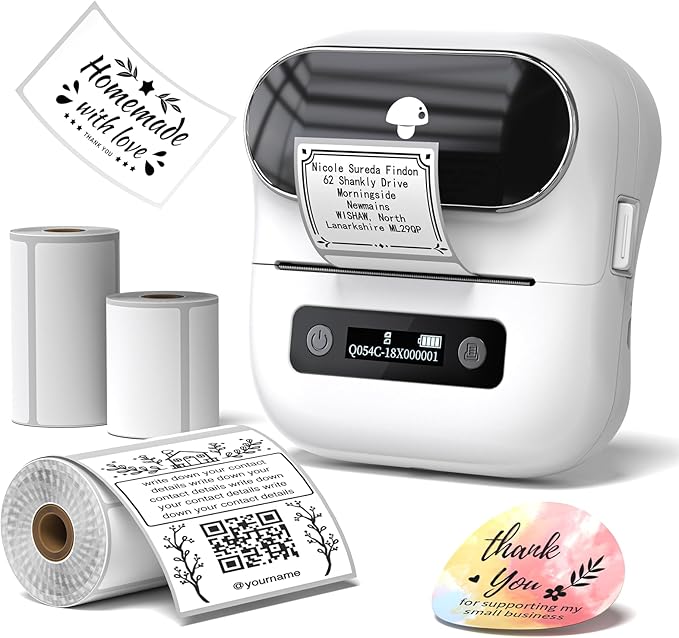 Phomemo Label Maker, M220 Barcode Printer, Thermal Bluetooth Label Printer by Phomemo