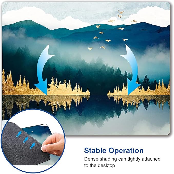 Mountains Landscape Mouse Mat, Waterproof Non Slip Rubber Base Mouse Pad - Image 6