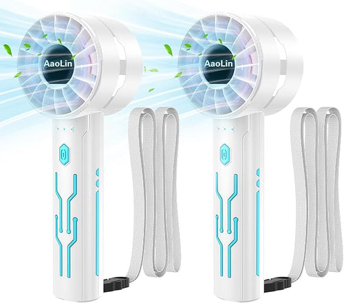 2PCS Portable High-Speed Mini Handheld Fan, USB Rechargeable Neck Personal Mini by AaoLin