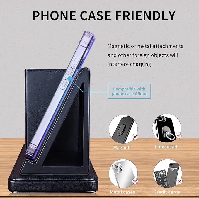 Wireless Charger with Desk Organizer, Wireless Charging Station - Image 5