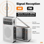 Portable Radio AM FM with Long Range Reception, Goodes Transistor Radio with - Image 2