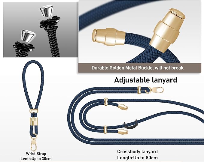 Cell Phone Lanyard Adjustable Crossbody Phone Lanyard *1 Phone Wrist Strap *1 - Image 3