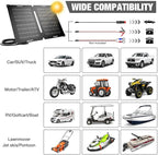 GRECELL 12V 25W Solar Battery Charger Maintainer, Portable Solar Panel Car - Image 2