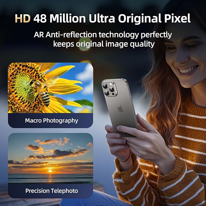 Compatible with iPhone 16 Pro Camera Lens Protector, 9H Metal Aluminum Alloy - Image 3