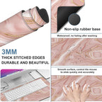 Liquid Marble Gaming Mouse Pad 3mm Thick Stitched Edge Waterproof Non-Slip - Image 2