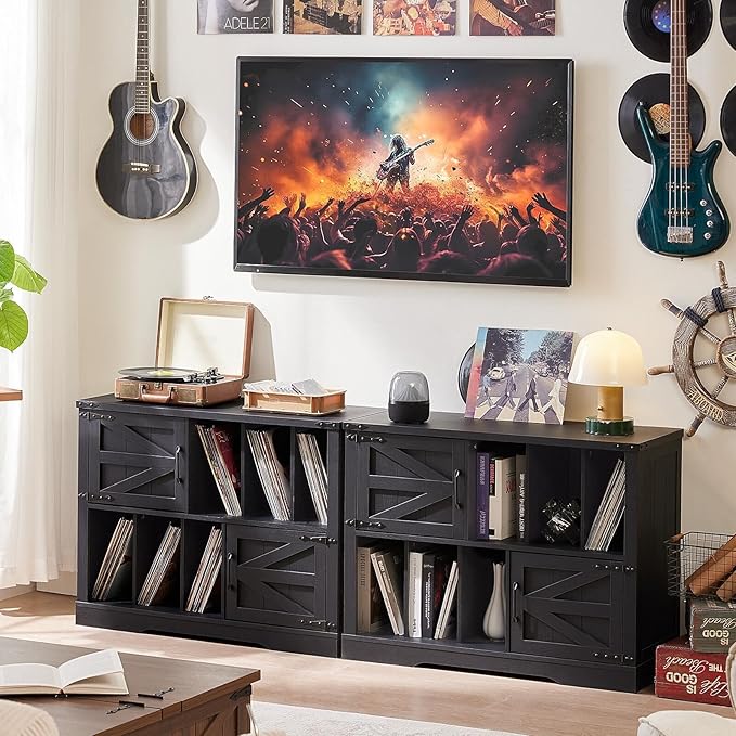Large Record Player Stand with Vinyl Storage Up to 450 Albums, 39 Inch - Image 3