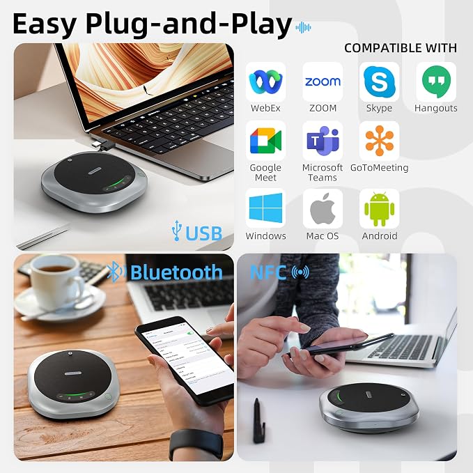 Bluetooth Conference Speakerphone M6 Conference Microphone - Image 9