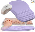 2-in-1 Ergonomic Set, Wave Keyboard Wrist Rest and Massage Slope Mouse Pad by Gleamtide