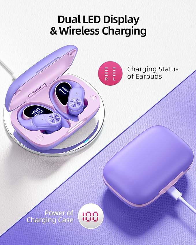 PocBuds Bluetooth Headphones Wireless Earbuds 80hrs Playtime Wireless Charging - Image 3
