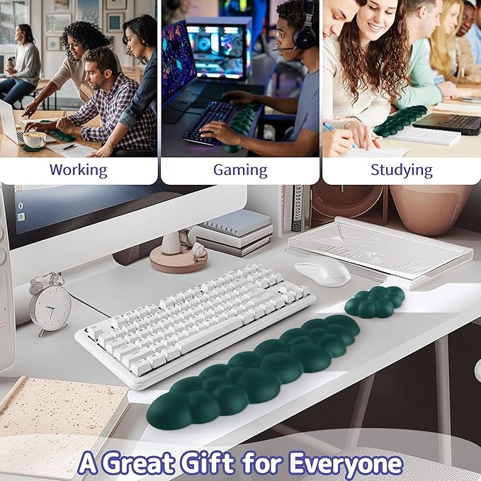 Cloud Wrist Rest Keyboard, Cloud Keyboard Wrist Pad Set - Image 6