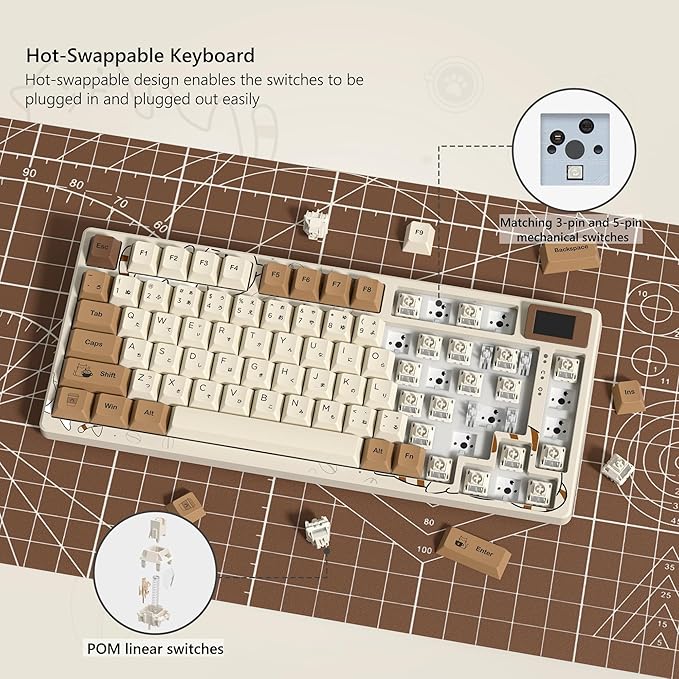 Womier SK80 Retro 75% Keyboard - Image 5