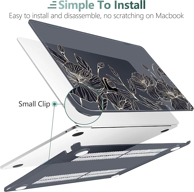 TWOLSKOO Compatible with M4 MacBook Air 13.6 inch Case 2025-2022 Release M4 - Image 3
