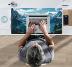 Aesthetic Mountain Vista Desk Mat, Computer Keyboard and Mouse Mat, Desk Pad - Image 5