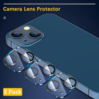 UniqueMe for iPhone 13 / iPhone 13 Mini Camera Lens Protector, Tempered Glass - Image 3