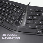 Perixx PERIBOARD-330B, Wired Ergonomic Keyboard - Image 7