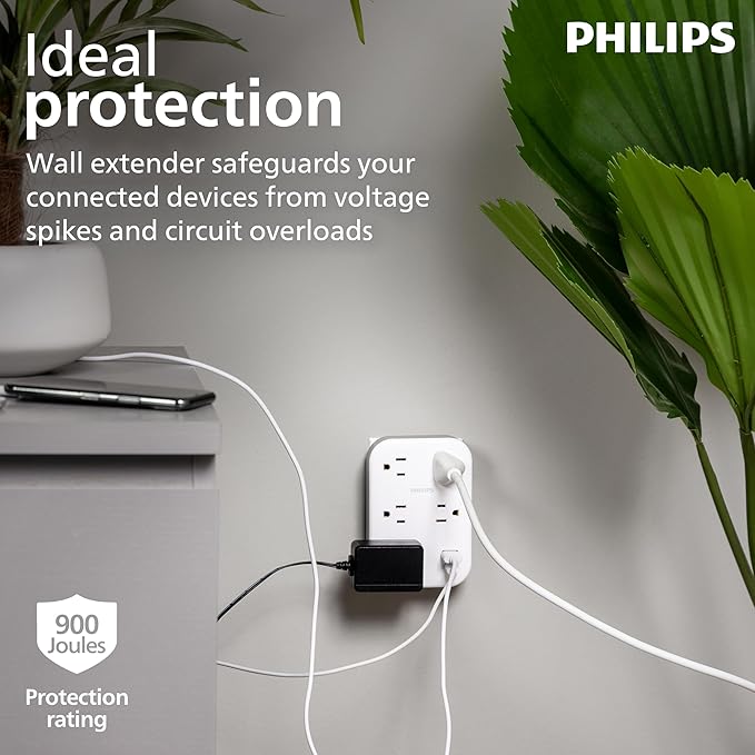 Philips EZFit 5-Outlet Extender Wall Tap - Image 4