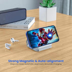 3-in-1 Foldable Magnetic Wireless Fast Charger – Travel Charging Pad Compatible - Image 8