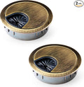 MAHDPRO Metal Desk Grommet 2 Inch Pack of 2-Bronze Zinc Alloy Metallic Desk by MAHDPRO