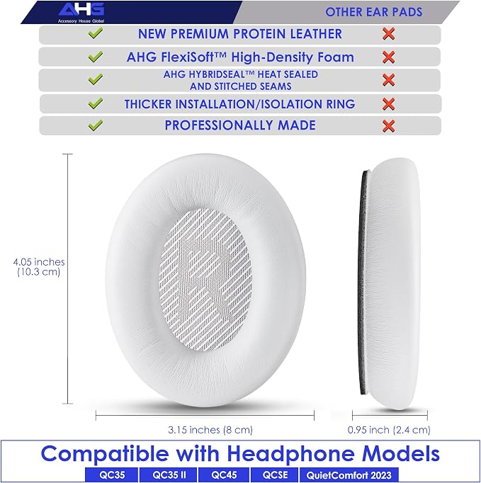 AHG QC35 earpads / QC35 ii Headband pad Cushion kit. Compatible w/Bose - Image 5