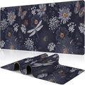 Wildflowers and Insects Desk Mat, Large Cute Flowers Butterflies and by NIYLYNSYN