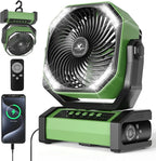 KITWLEMEN Camping Fan with Light - 20000mAh Rechargeable Battery Fan by KITWLEMEN