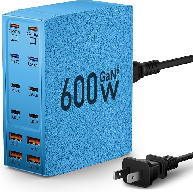 Charging Station, 12-Port USB C Charger Block by SAIPKYGS