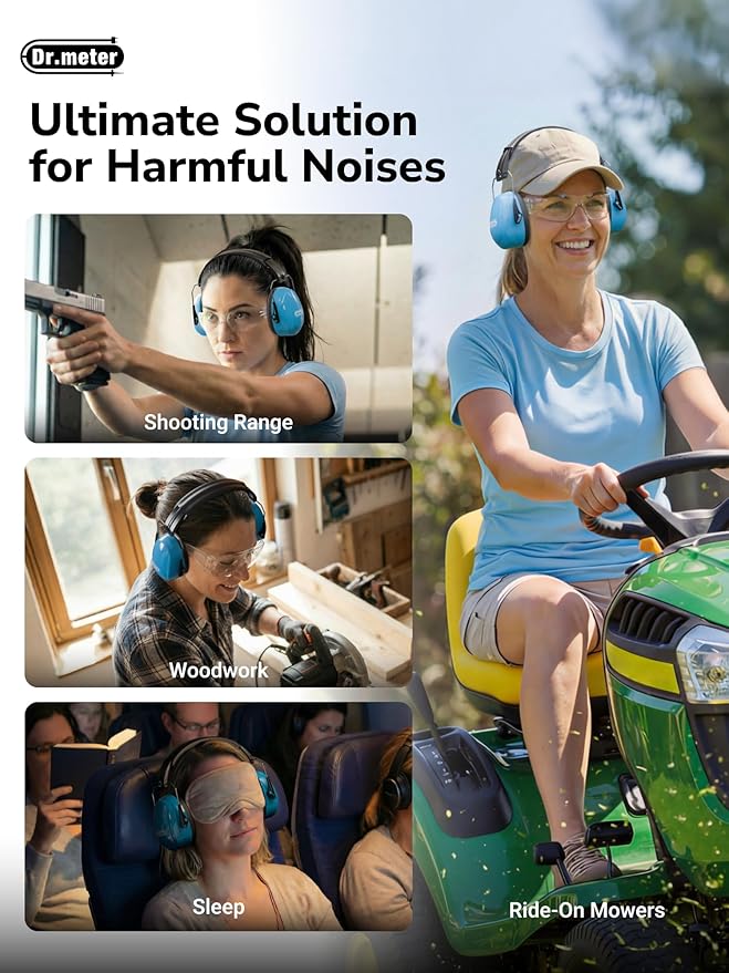 Dr.meter Noise Reduction Ear Muffs, Ear Protection Noise Cancelling Headphones - Image 5