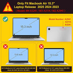 Mektron Compatible with M4 MacBook Air 15 inch Case 2025 A3241 2024 2023 M3 - Image 2