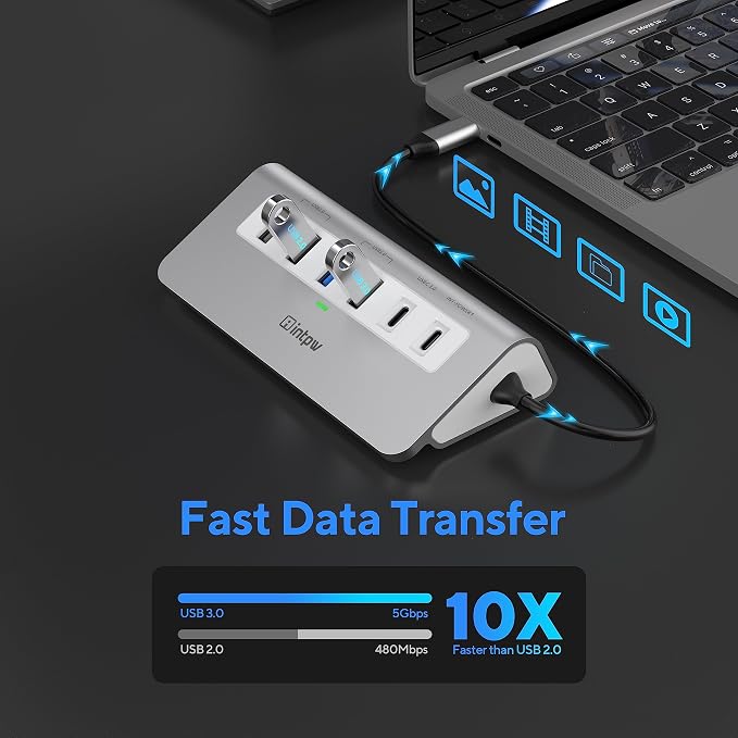 USB C Hub, intpw 9-in-1 USB Hub - Image 5