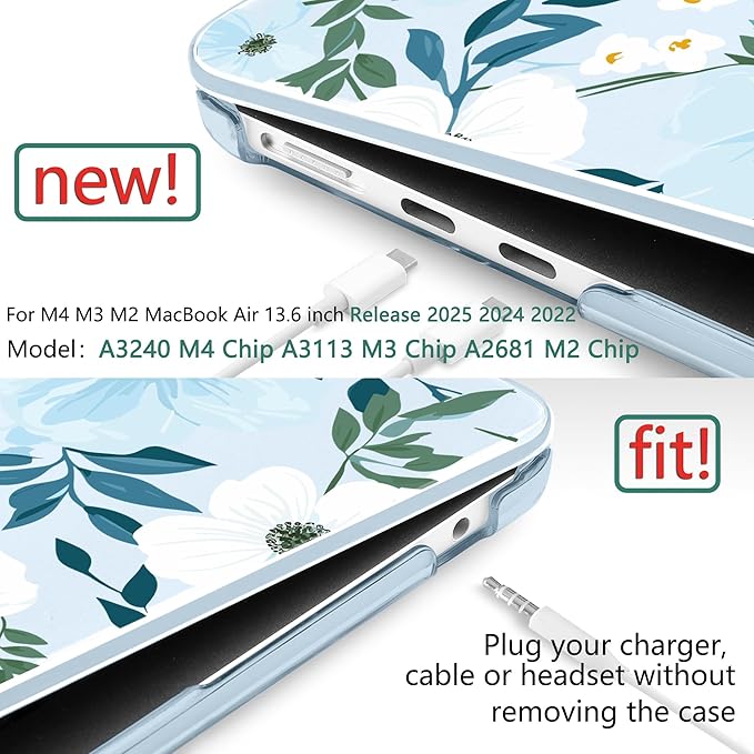 TWOLSKOO Compatible with M4 MacBook Air 13.6 inch Case 2025-2022 Release M4 - Image 2