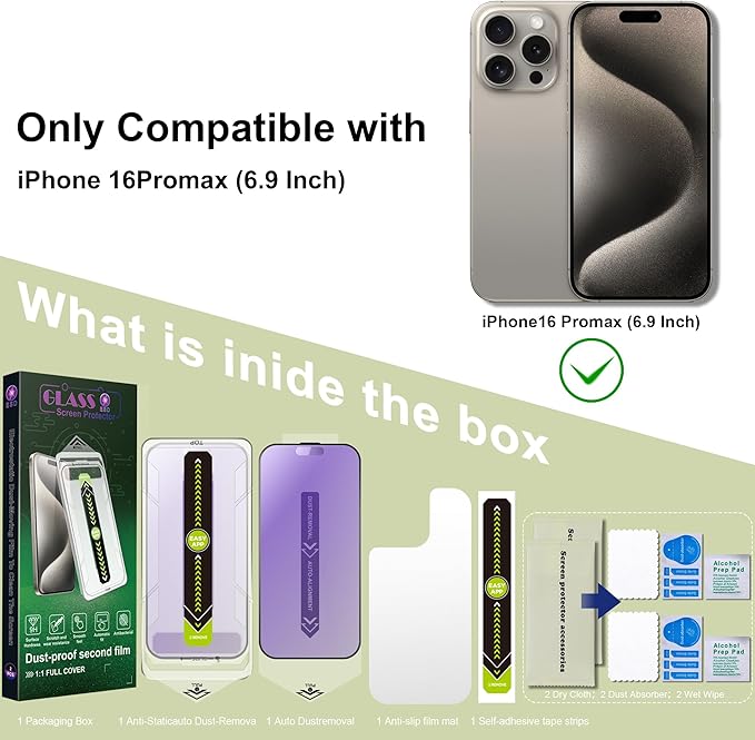 9H Tempered Glass, Anti-Glare, Full Coverage, Anti-Fingerprint, Auto Dust - Image 7