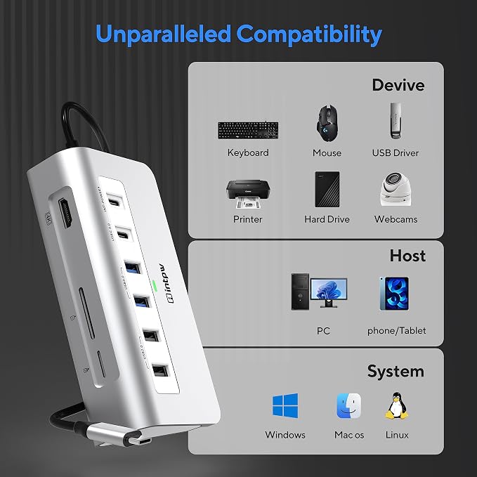 USB C Hub, intpw 9-in-1 USB Hub - Image 8