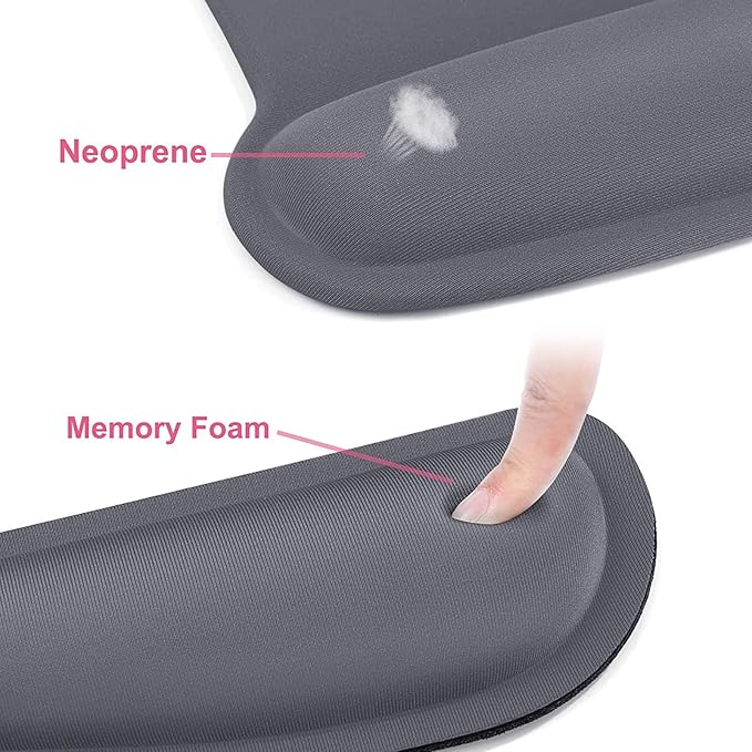 MOSISO Wrist Rest Support for Mouse Pad & Keyboard Set, Ergonomic Mousepad - Image 4