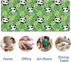 Panda and Leaves Gaming Mouse Pad 3mm Thick Stitched Edge Waterproof Non-Slip - Image 5