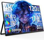 Newsoul Portable Monitor 4K, 120Hz Gaming Monitors 3840 * 2160 UHD, 100% DCI-P3 by NEWSOUL