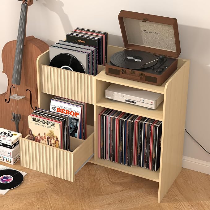 Record Player Stand with Vinyl Storage - Image 8