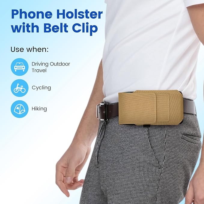 BECPLT for iPhone 17 Pro 17 16/15/14/13/12/11 Pro Belt Case Nylon Phone Holster - Image 5