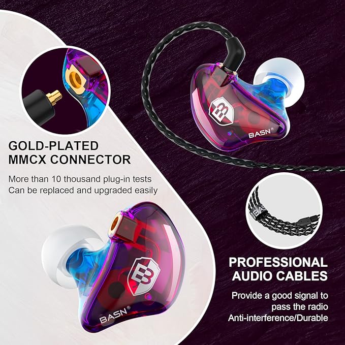 BASN Professional in Ear Monitor Headphones - Image 3