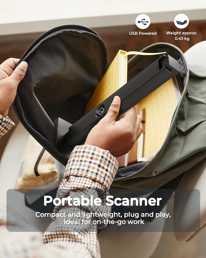 CZUR Portable 12MP Document Scanner, USB Document Camera, Fast Scan 1s/Page - Image 7