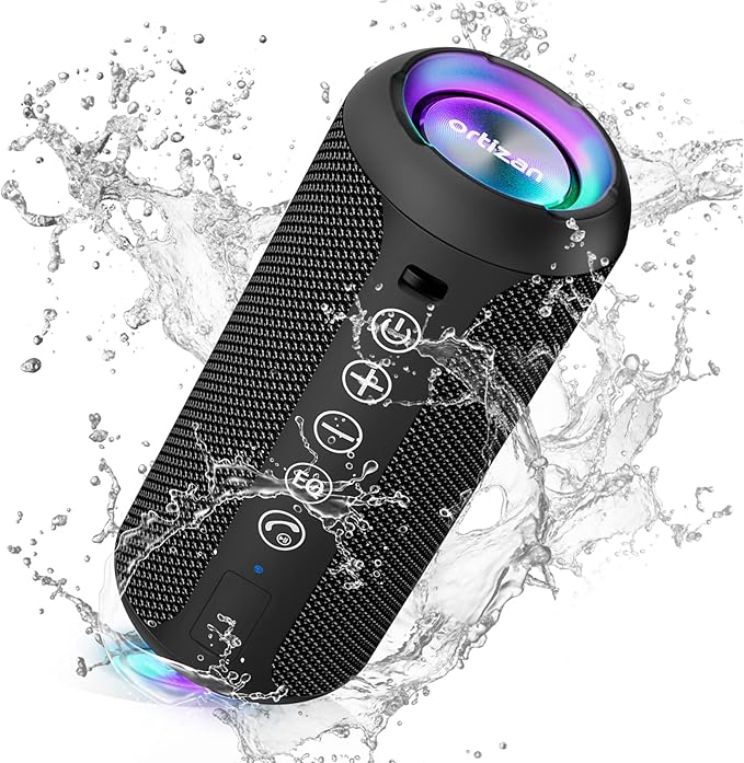 Ortizan Portable Bluetooth Speaker, IPX7 Waterproof, Big Sound and Deep Bass by Ortizan