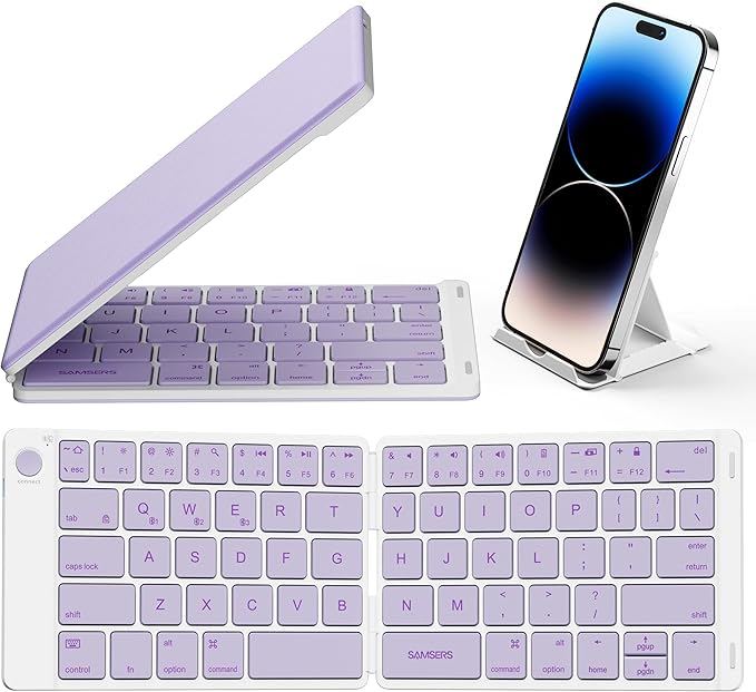 Samsers Bluetooth Foldable Keyboard, Wireless Portable Folding Keyboard by HOME