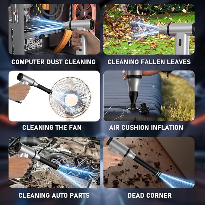 Compressed Air Duster, 300000RPM Air Duster Electric Cleaner - Image 8