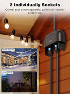 EIGHTREE 5GHz Outdoor Smart Plug Waterproof IP44, WiFi Smart Outlet Plug - Image 3
