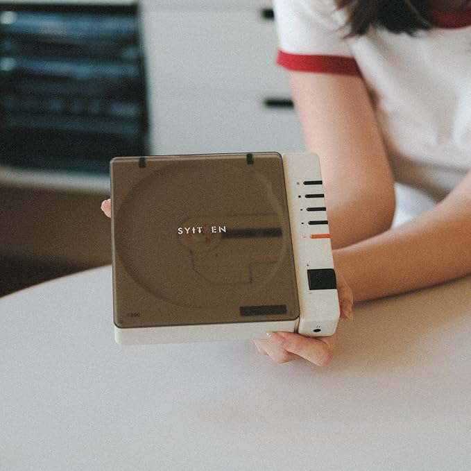 syitren R300 CD Player Bluetooth Portable Desktop Retro CD Player - Image 8
