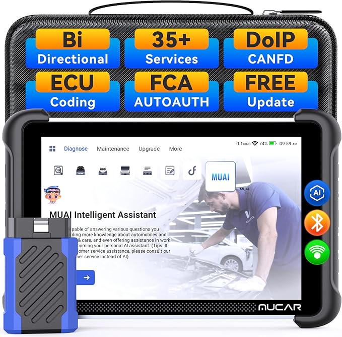 MUCAR 892BT AI-Assisted Bidirectional Scan Tool, Full System OBD2 Scanner by MUCAR